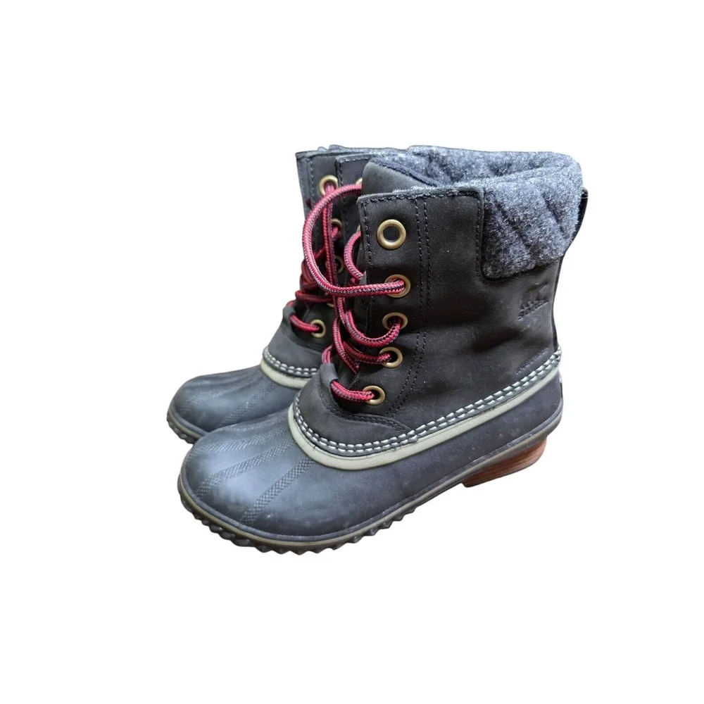 Sorel Slimpack Lace II Women's Size 9 Duck Boots Black NL2348-010 Snow Boots siz